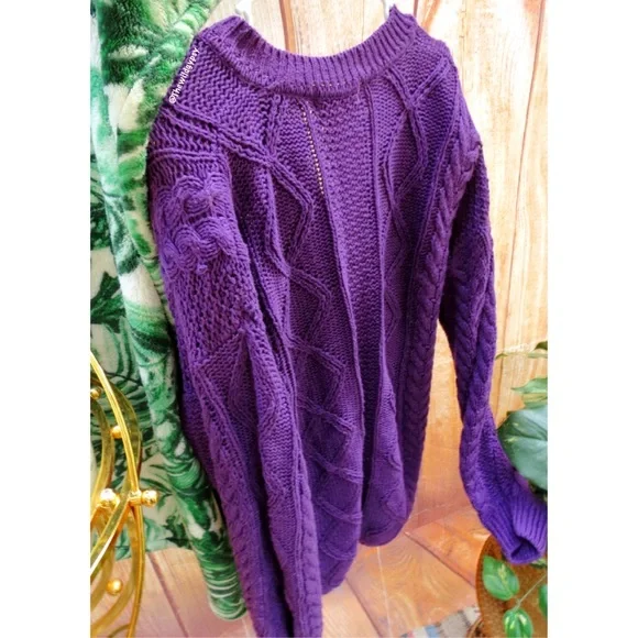 Vintage chunky fisherman henley knit sweater ☕️ - Picture 5 of 7